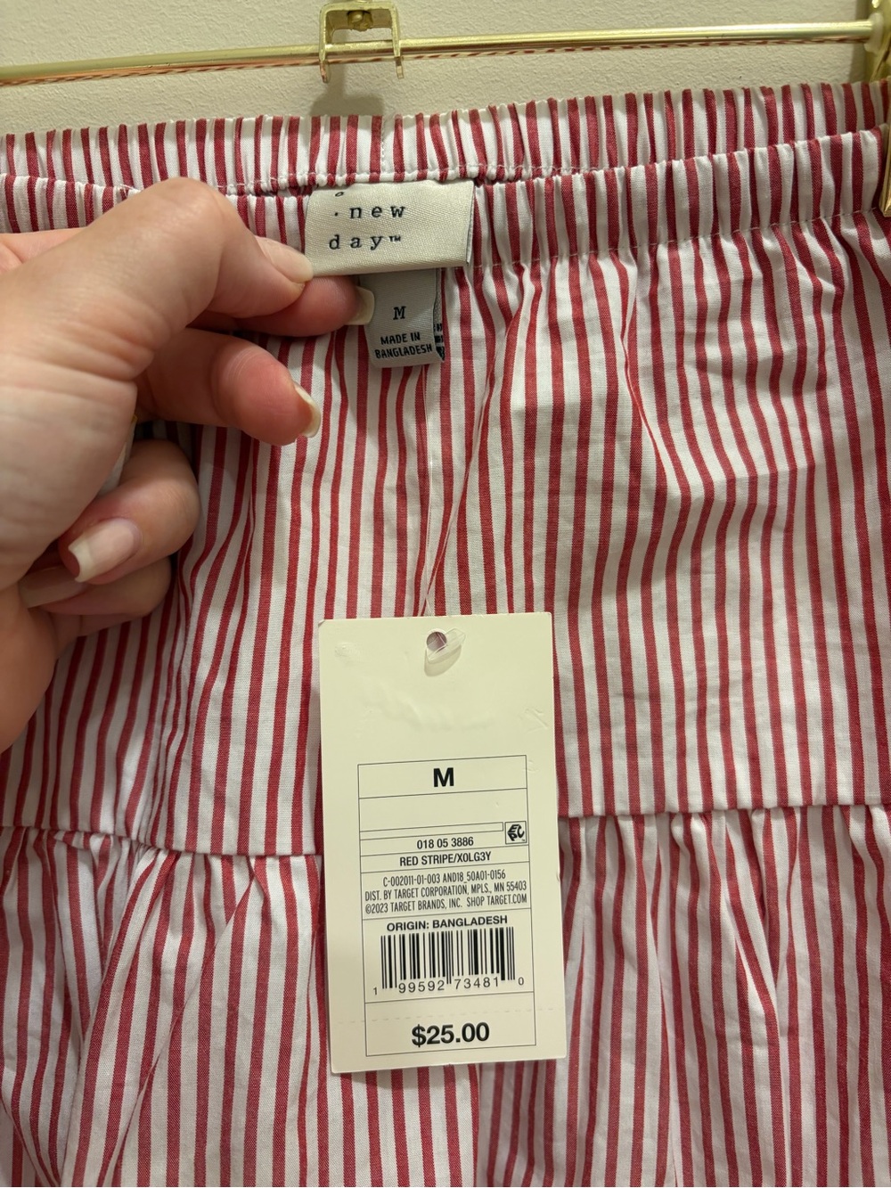 Target “a new day brand” Red & White Striped Tiered Skater Skirt [Size Medium] - Picture 5 of 5